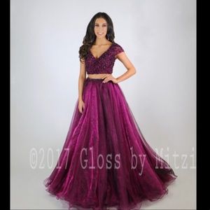 Sherri Hill Purple Two Piece Prom/Pageant